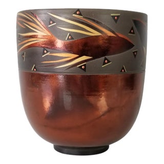 Vintage Calumch Modernist Art Pottery Bowl / Vase For Sale