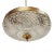 Gilt Metal and Cut Glass Coupe Pendant Form Flush Ceiling Fixture For Sale