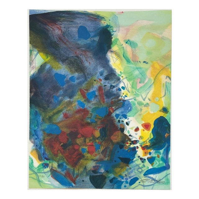 Chu Teh-Chun, Blue Season (Plate VII), 2006, Lithograph For Sale