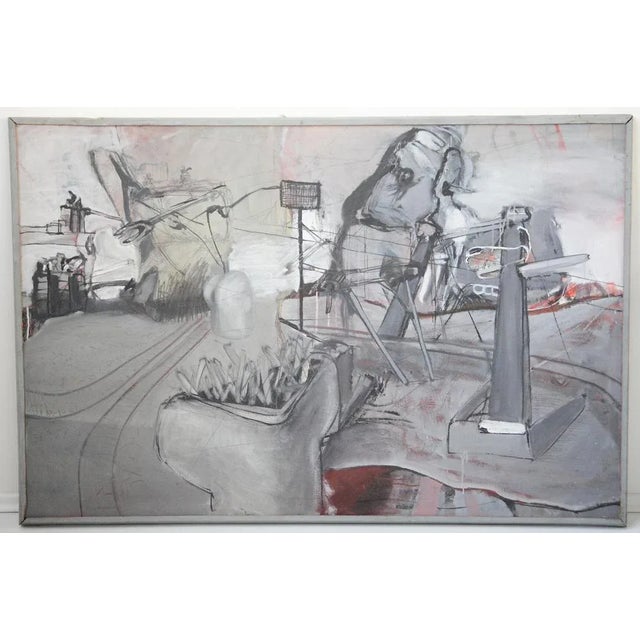 Abstract Painting of Prague, Zizkov by Vejrazka Vit, 1983 For Sale - Image 9 of 9