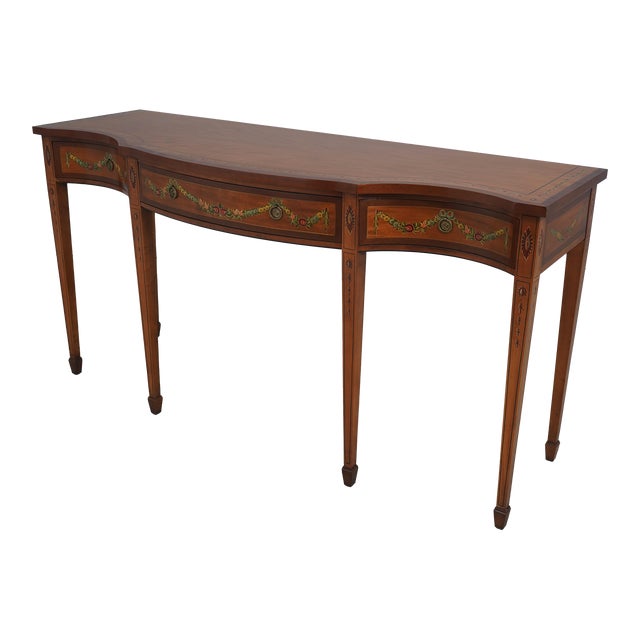 Wellington Hall Adams Paint Decorated Satinwood Sideboard For Sale