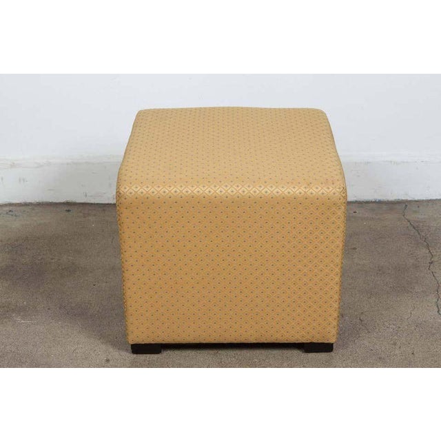 Late 20th Century Cube Upholstered Stool Moroccan Ottoman Poufs For Sale - Image 5 of 6
