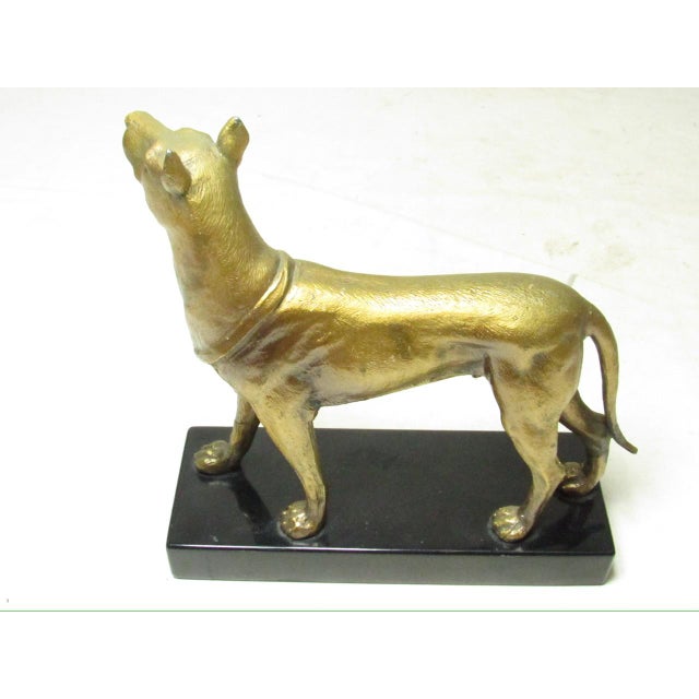 Vintage Gilt Metal Doberman Figurine For Sale - Image 14 of 16