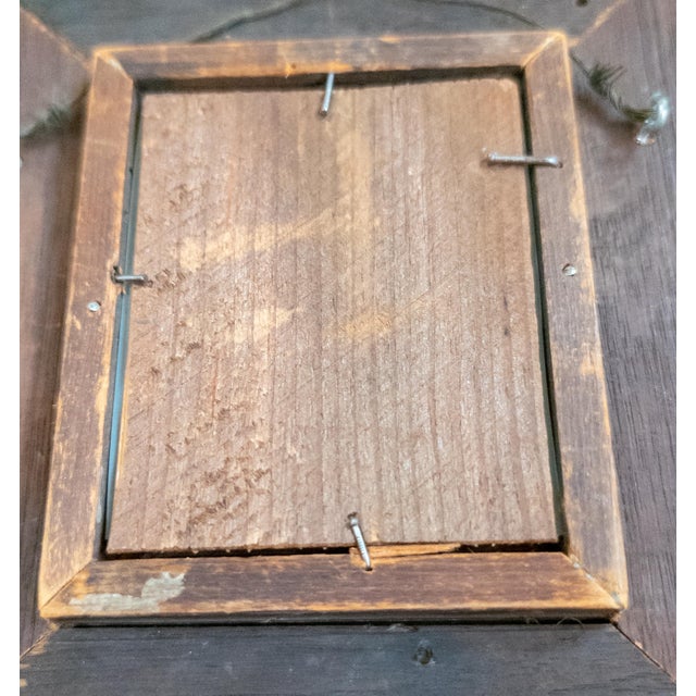 19th Century American Victorian Miniature Mirror in Walnut Frame For Sale - Image 12 of 12