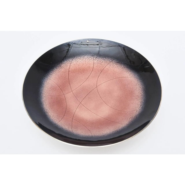 Metal Vintage Enamel, Sterling Silver and Silver-Plate Bowl, 1960's For Sale - Image 7 of 10