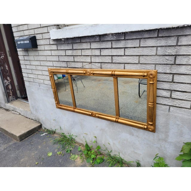 19th Century 3 Section Gilded Mirror Federal Style Refurbished. For Sale - Image 4 of 18