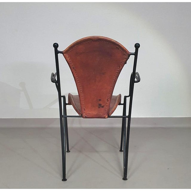 Black Chairs in Leather and Wrought Iron, Set of 24 For Sale - Image 8 of 18