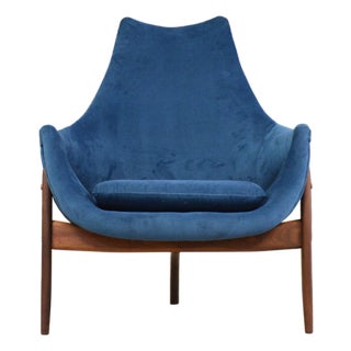 1960s Luigi Tiengo Walnut Lounge Chair For Sale