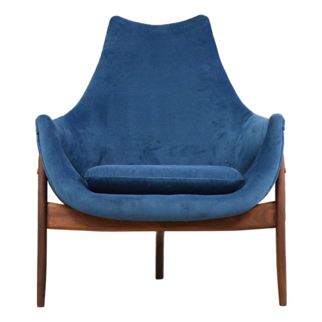 1960s Luigi Tiengo Walnut Lounge Chair For Sale