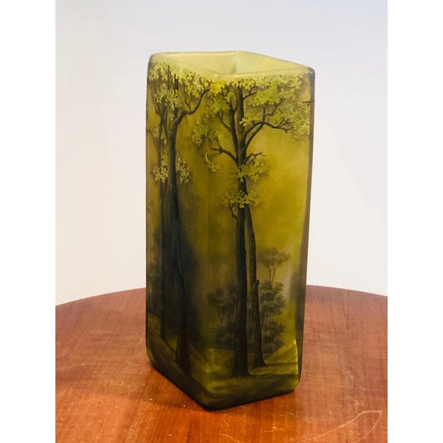 Antique Daum Daum Nancy Cameo Carved Forest Vase For Sale In Philadelphia - Image 6 of 11