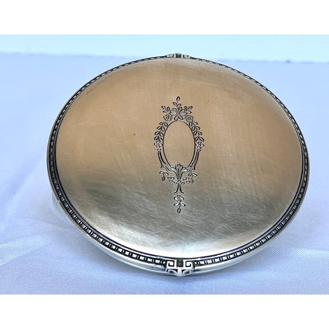 Antique Gorham Sterling Silver & Cut Glass Dresser Jar, Circa 1910 For Sale - Image 12 of 15