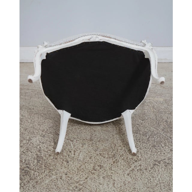 Pair French Louis XV Custom Upholstered Open Armchairs For Sale - Image 12 of 12