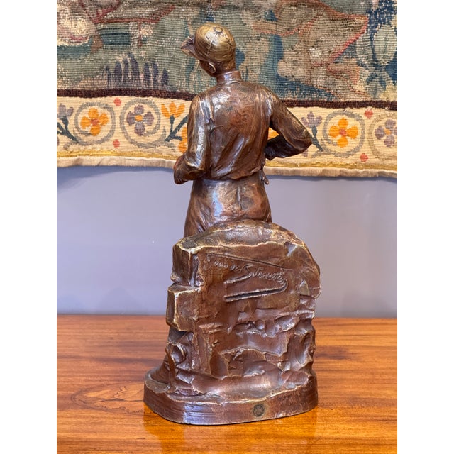 Early 20th Century “Gentleman Rider” Bronze by George Van Der Straeten (1856–1928) For Sale - Image 5 of 10