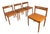Set of Four (4) Restored Mid-Century Danish Modern Dining Chairs in Teak & Leather Attributed to Poul M. Volther for Frem Røjle, Demark, C. 1960's For Sale