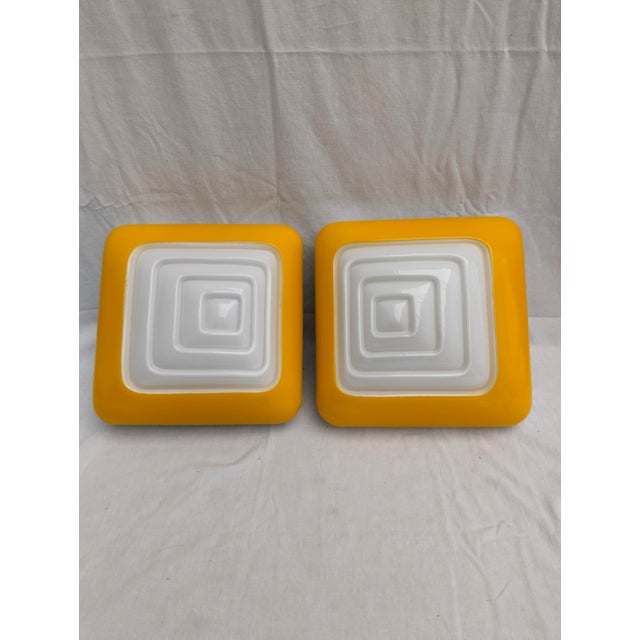 Glass Ceiling Light, 1970s, Set of 2 For Sale - Image 7 of 8