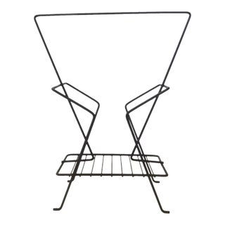 1950s Vintage Mid Century Modern Atomic Magazine Rack For Sale