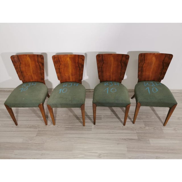 Art Deco Dining Chairs by Jindrich Halabala, 1940s, Set of 4 For Sale - Image 15 of 15