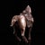 Copper Solid Copper Silvered Galloping Horse Statue (Zhaocai Ma) - Gilt Silver Bronze Horse Figurine With Ornate Saddle For Sale - Image 8 of 10