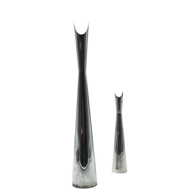 Cardinale Silver-Plate Vases by Lino Sabattini for Christofle, Italy, 1950s, Set of 2 For Sale - Image 11 of 11