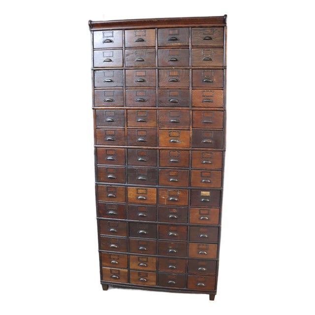 Globe Quarter Sawn Oak Sectional Stocking File Cabinet For Sale