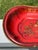 Red 19th C. Red + Gilt and Green Toleware Serving Bowl - Paint Decorated - 12.75" For Sale - Image 8 of 12