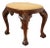 Baker Furniture Historic Charleston Chippendale Carved Mahogany Stool or Ottoman For Sale