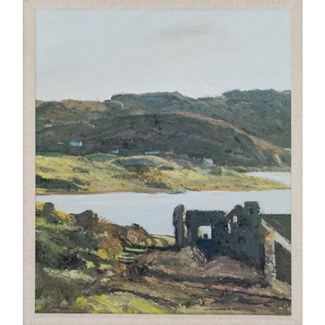 Impressionist Hugues Claude Pissarro - Ruine Et Lac Fanad, Oil on Canvas For Sale - Image 3 of 5