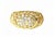 Mid 20th Century 14k Yellow Gold Diamond Designer Tiered Dome Band Ring, Size 6.75 For Sale - Image 4 of 4