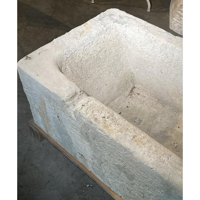 White A Long Antique White Limestone Trough From Eastern France, Circa 1800 For Sale - Image 8 of 18