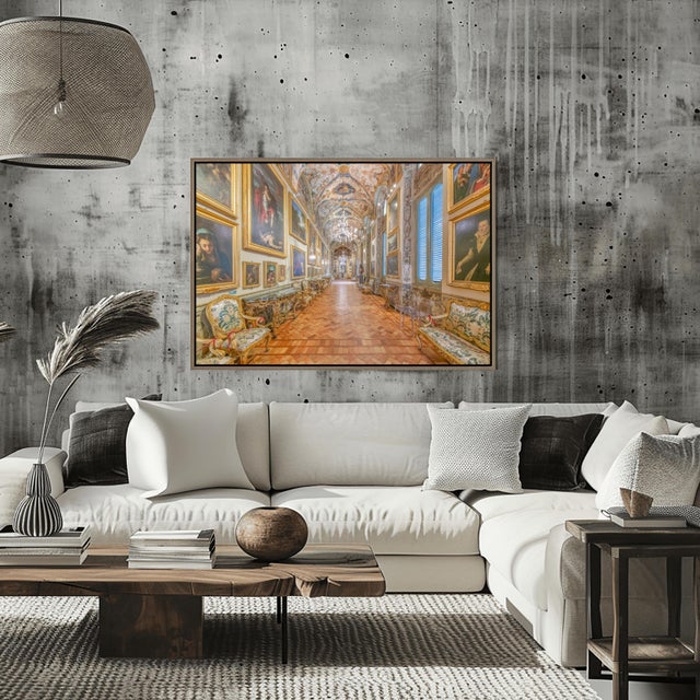 This photograph of the Accademia dei Lincei in Rome focuses on architectural rhythm and perspective, drawing the eye...