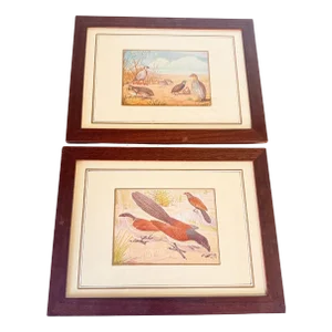 G Galelli, Compositions, 1938, Watercolors, Framed, Set of 2