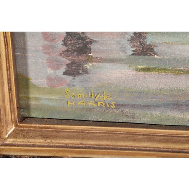 Painting of a Boat in Dry Dock by Sam Hyde Harris (1889-1977) For Sale - Image 10 of 13