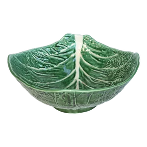 Vintage Belo Faiancas Portugal Green Cabbage Serving Bowl