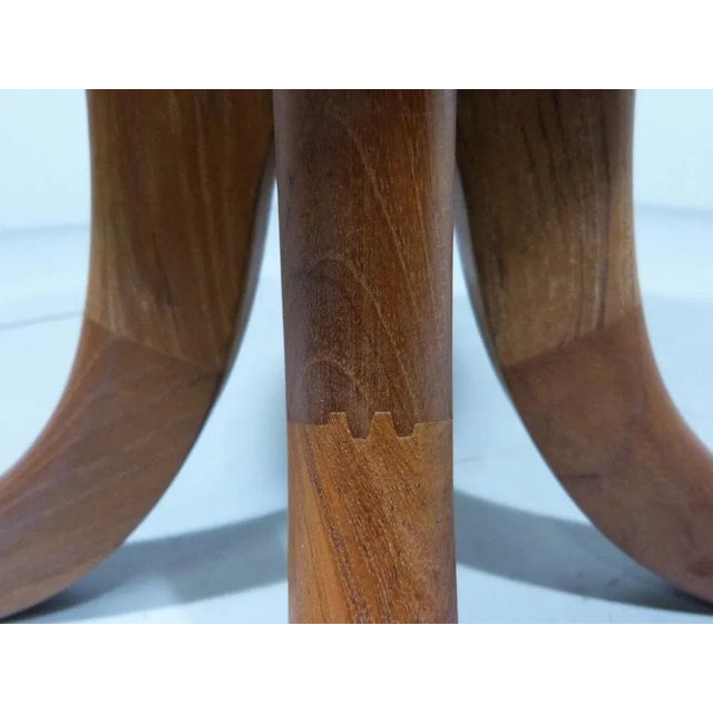 Wood Danish Teak Wooden Stool, 1970s For Sale - Image 7 of 13