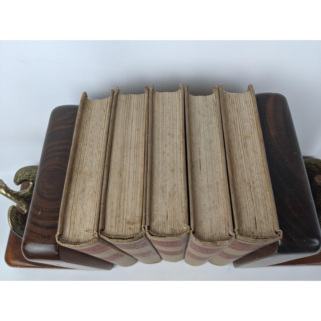 Textile 1919 Business Man’s Commercial Law Library Tan & Red Antique Books - Set of 5 For Sale - Image 7 of 14