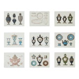 Set of 9 Edouard Garnier Framed Lithograph Prints of Sevres Porcelain For Sale