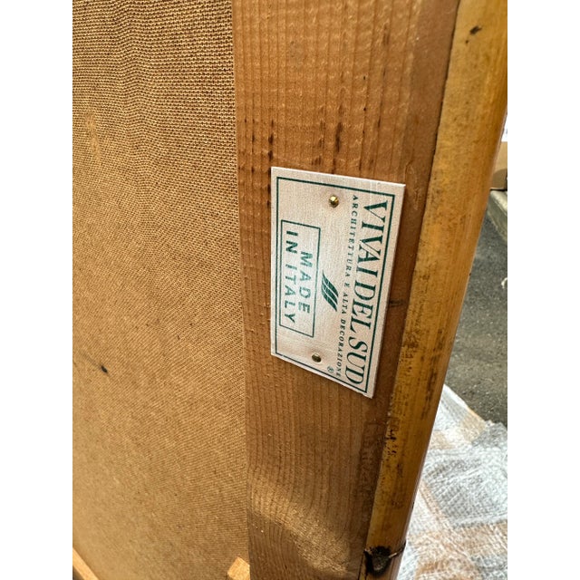 Bamboo Octogonal Beaded Mirror by Vivai Del Sud. Italy, 1970s For Sale - Image 11 of 12