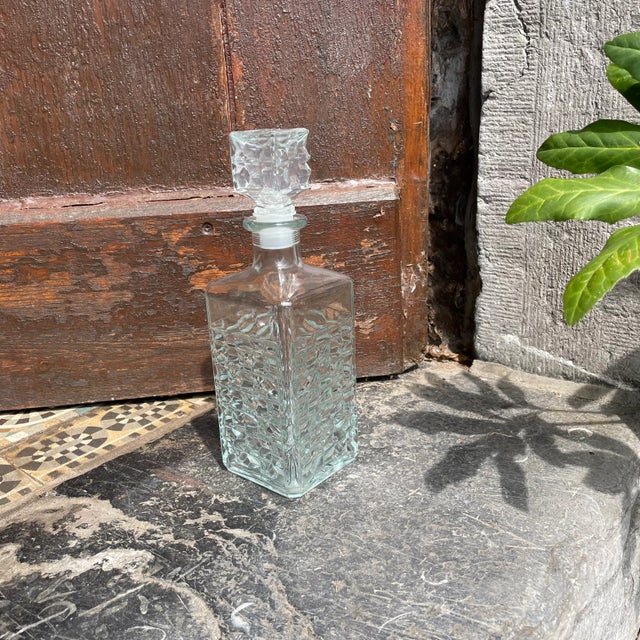 Glass Whiskey Decanter, 1970s For Sale - Image 8 of 9