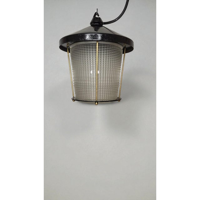 Black Vintage Holophane Lantern, 1970s For Sale - Image 8 of 8