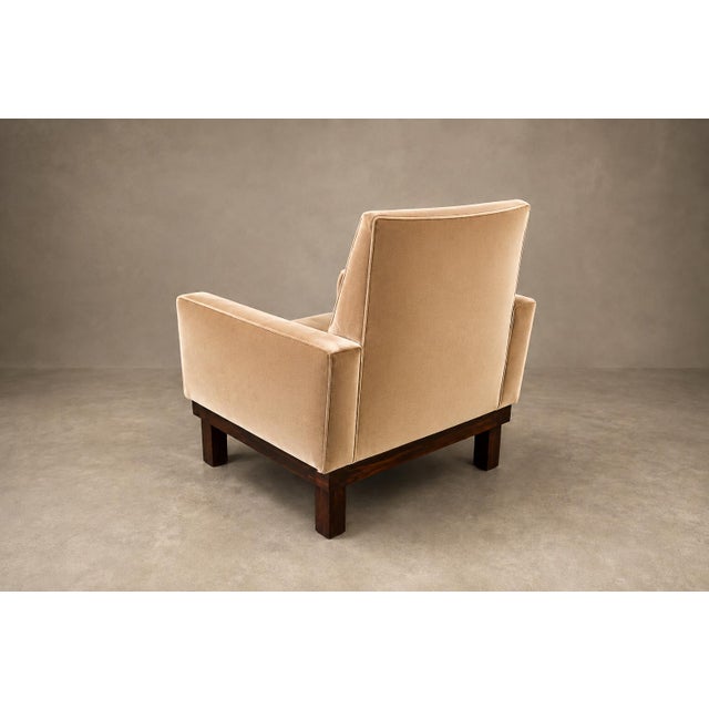 Brazilian Modern Armchair in Rosewood and Honey-Camel Mohair, 1960s For Sale - Image 12 of 16