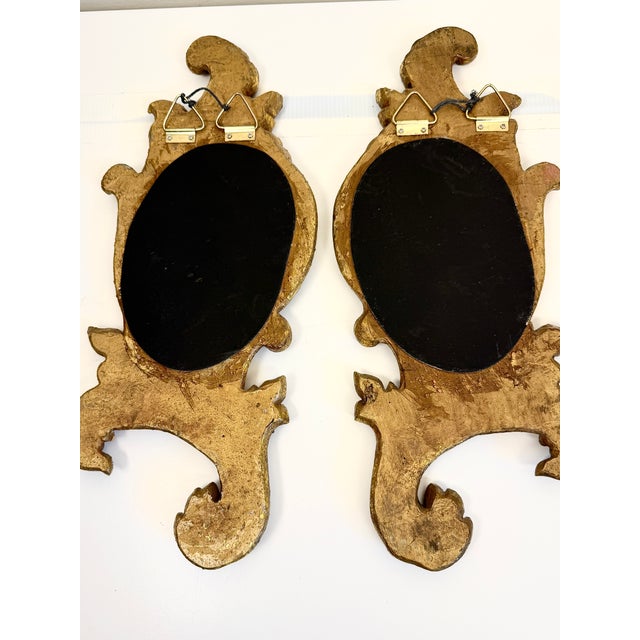 Pair of Vintage Gold Mirrors For Sale - Image 11 of 11