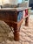 Vintage Indian Sheesham Wood Coffee Table With Iron Nailhead Detail and Baluster Legs For Sale - Image 4 of 6