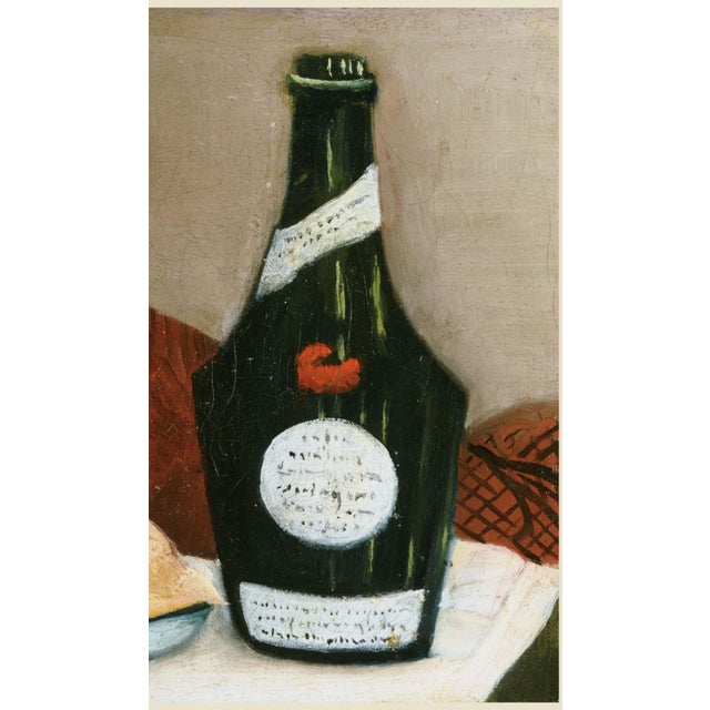 Black 1908 Vintage French Still Life Art Print With Pink Candle by Henri Rousseau - 40" X 30" For Sale - Image 8 of 9