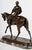 Mid 19th Century Pierre-Jules Mêne Style Equestrian Bronze Sculpture of Rider on Horse With Rouge Marble Base For Sale - Image 10 of 10