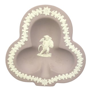 Vintage Wedgwood Jasperware Pink and White England Wedgewood Miniature Clubs Tray For Sale
