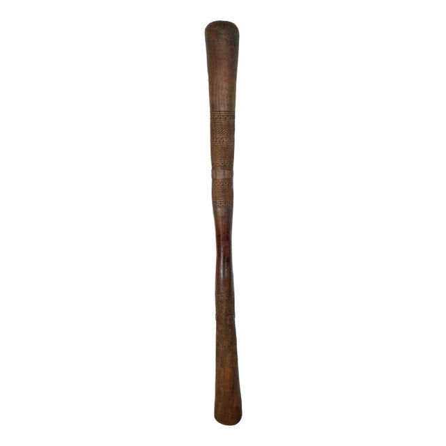 Large Vintage Tuareg Rustic Wood Pestle Stick For Sale