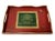 Mid-Century Modern Red Rectangular Wooden Tray For Sale - Image 3 of 4