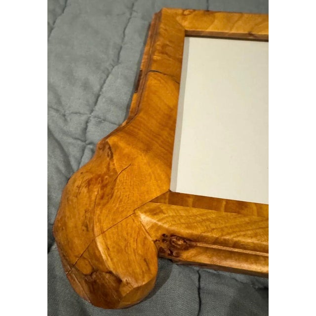 2020s 2025 Original Mountain Meadow Oil Post-Impressionist Painting in Solid Wood Live Edge Frame For Sale - Image 5 of 5