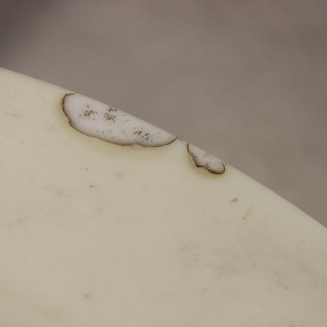 Stone Tables with White Marble Tops, Set of 3 For Sale - Image 7 of 12