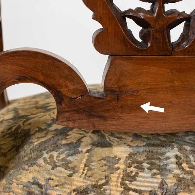 Brown Pair of Large Late 19th C. French Régence (Louis Xiv/Xv) Revival Hand-Carved Solid Walnut Fauteuil Armchairs/Thrones For Sale - Image 8 of 18